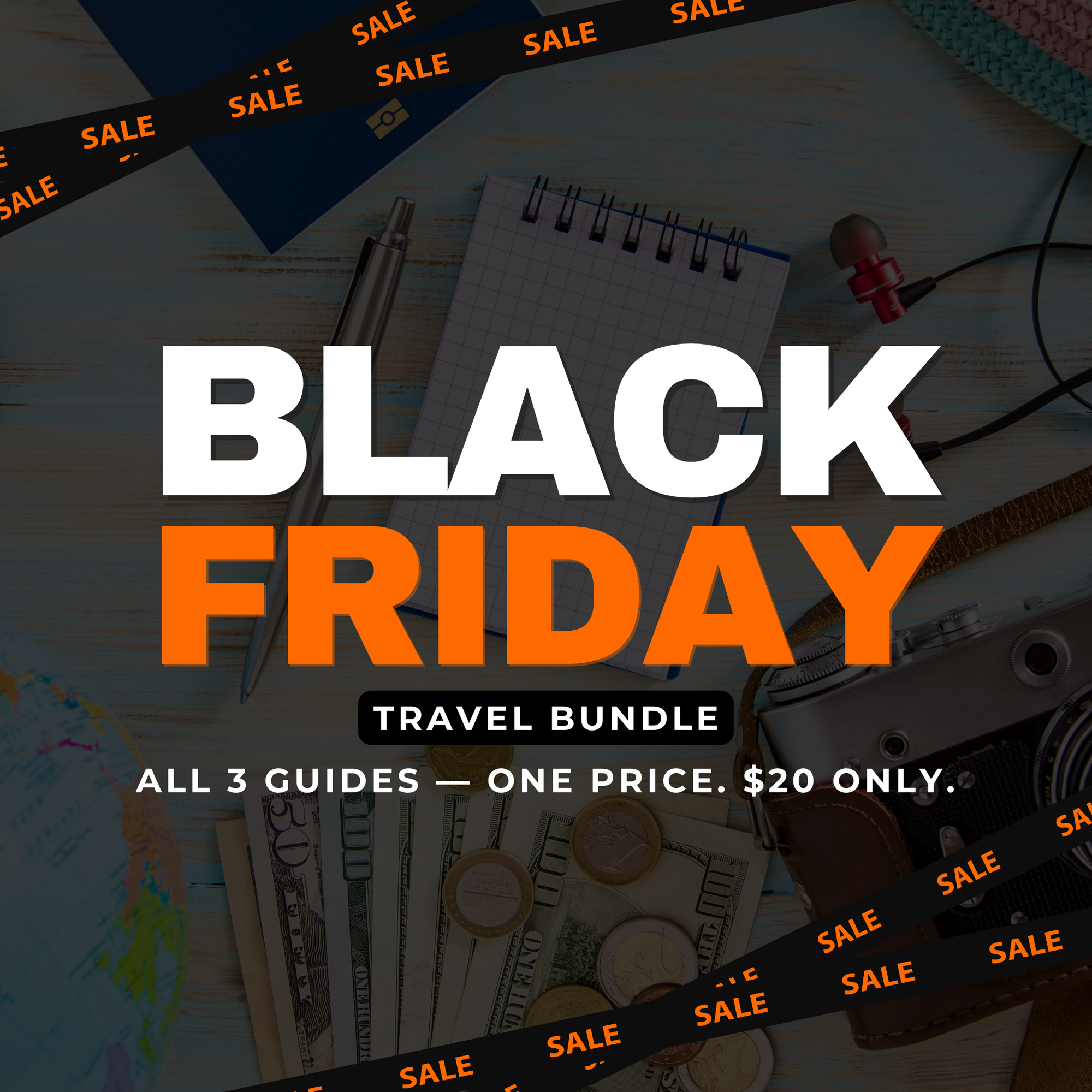 Black Friday Travel Bundle (VPN Cheat Sheet + Flight Delay Kit + Full VPN Guide)