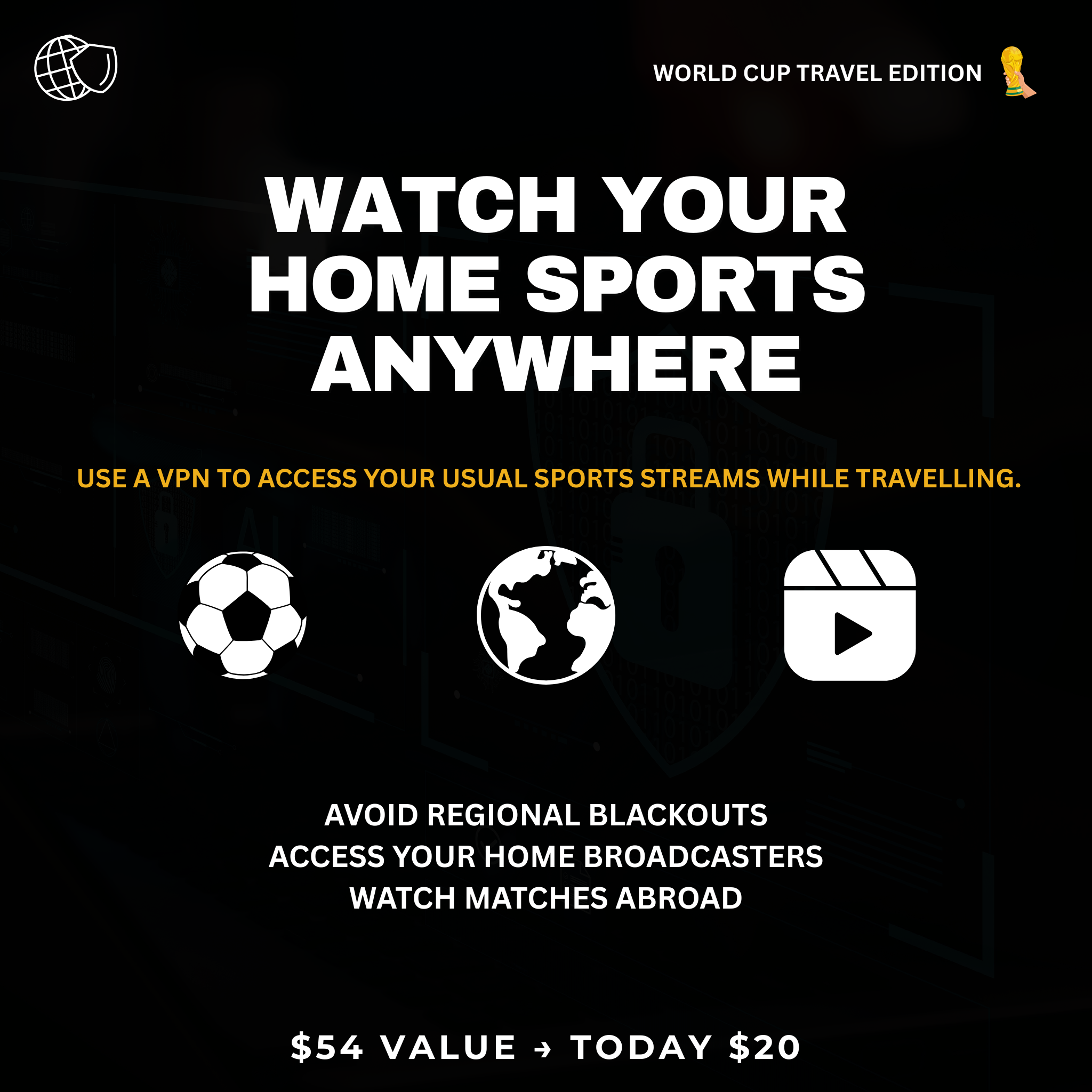 Global Travel VPN Bundle: Unlock cheaper flights, streaming abroad, and secure travel WiFi.